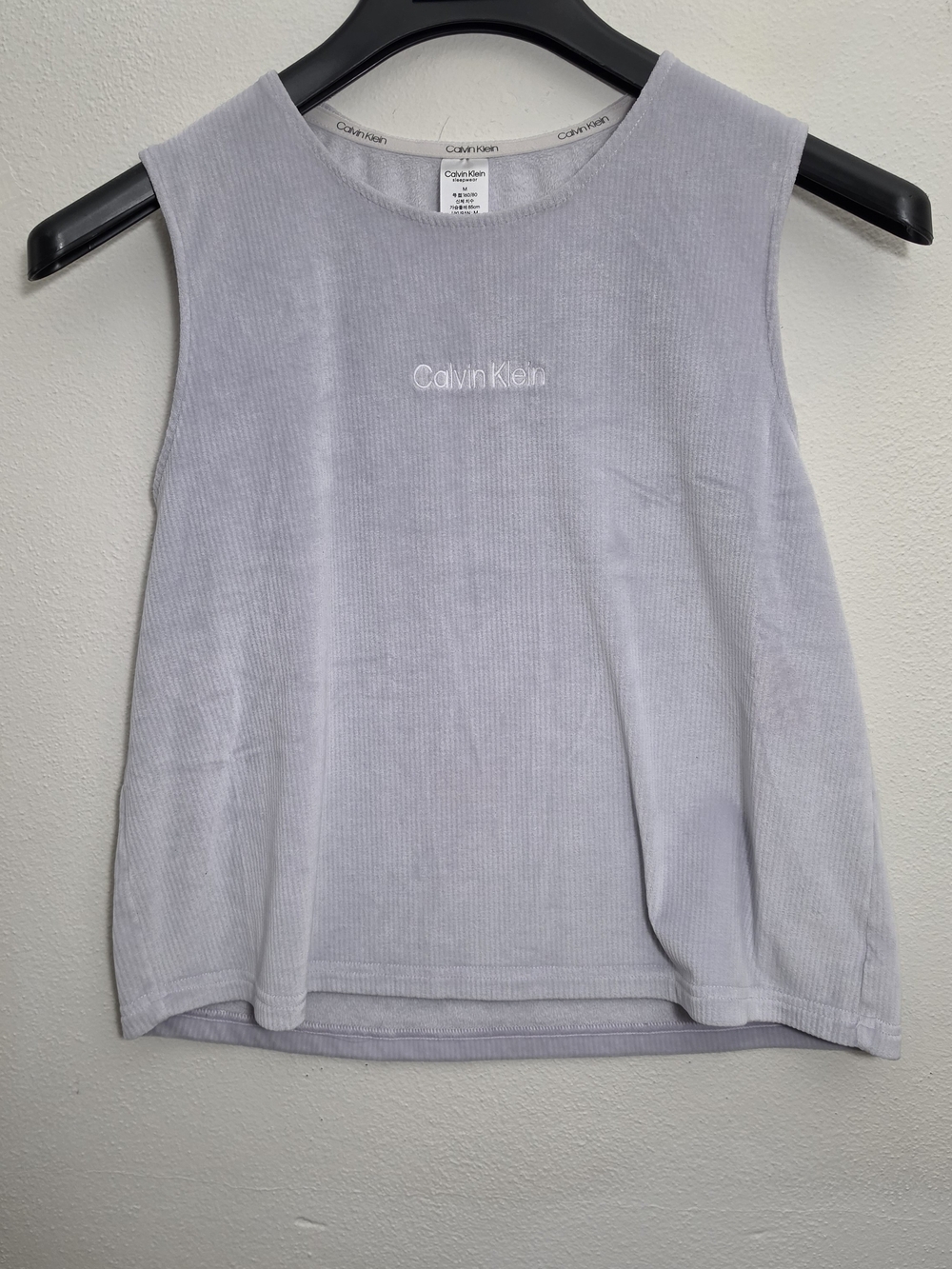 Calvin Klein Sleepwear Women’s M Gray Plush Tank Top Lounge Pajama Sleeveless